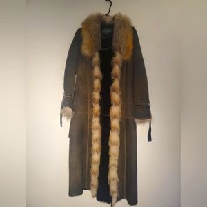 Overland, full length sheep skin coat, size M